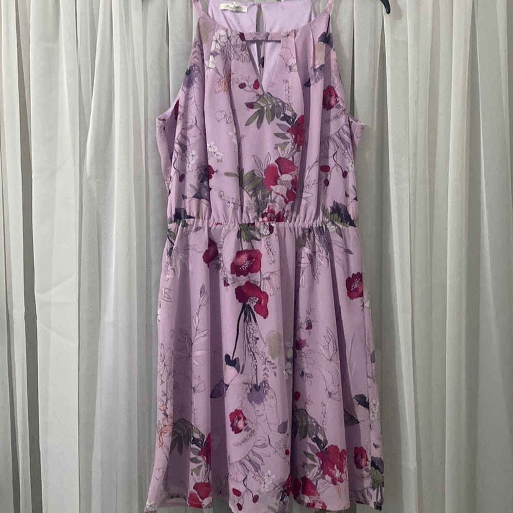 Maurice’s Magenta Floral Flowy Dress